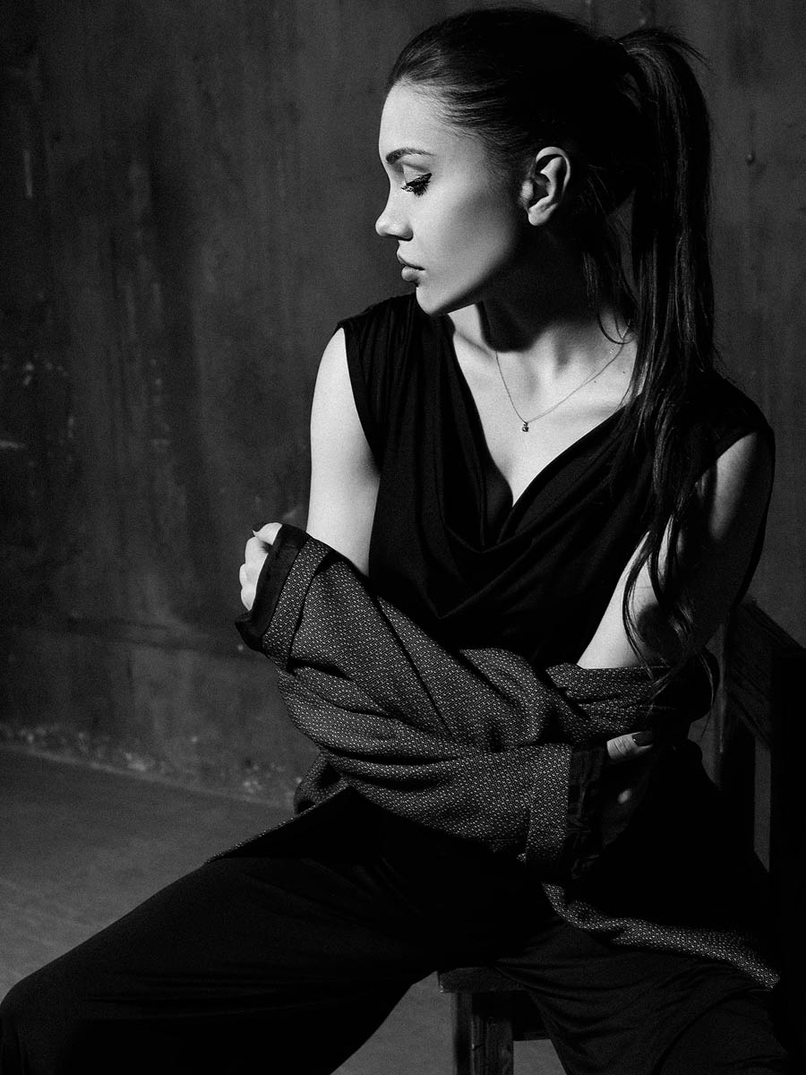 Fashion-inspired studio portrait of a woman 2