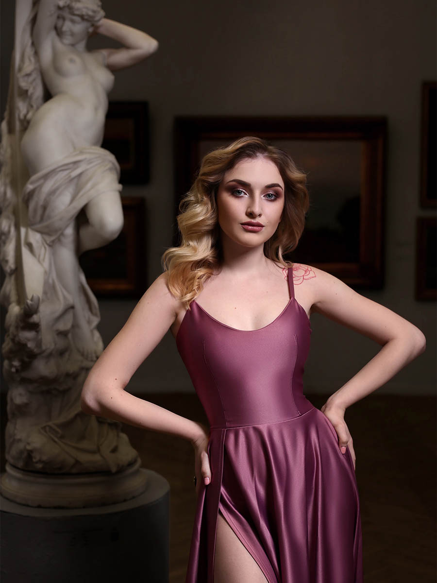 Editorial portrait photography with statement accessories 8