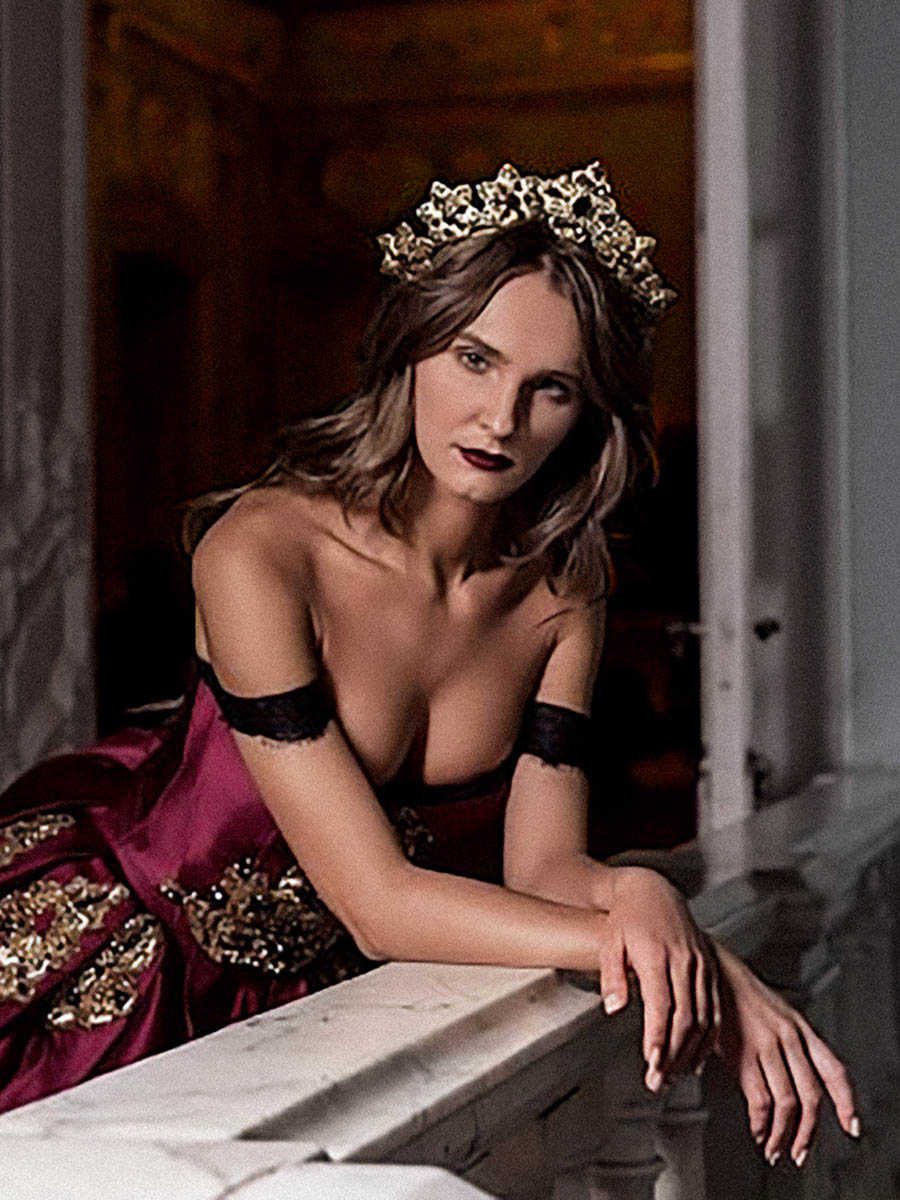 Fashion-inspired studio portrait of a woman 14