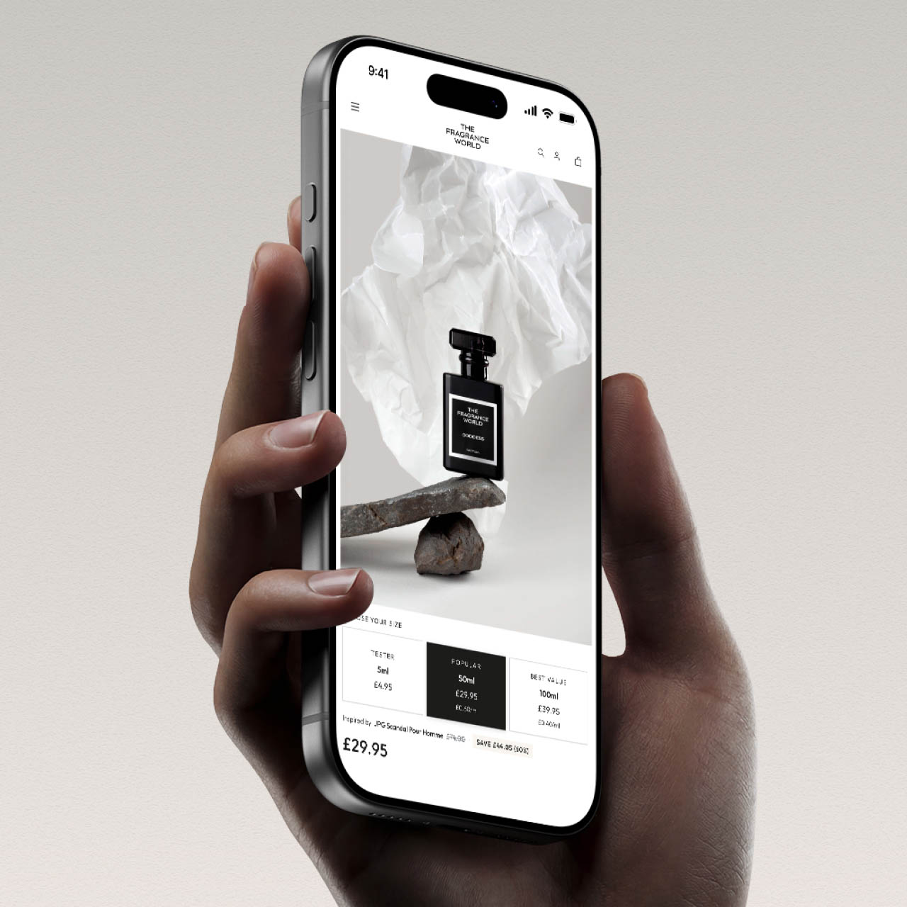 The Fragrance World fragrance collection photographed for an online catalogue 13