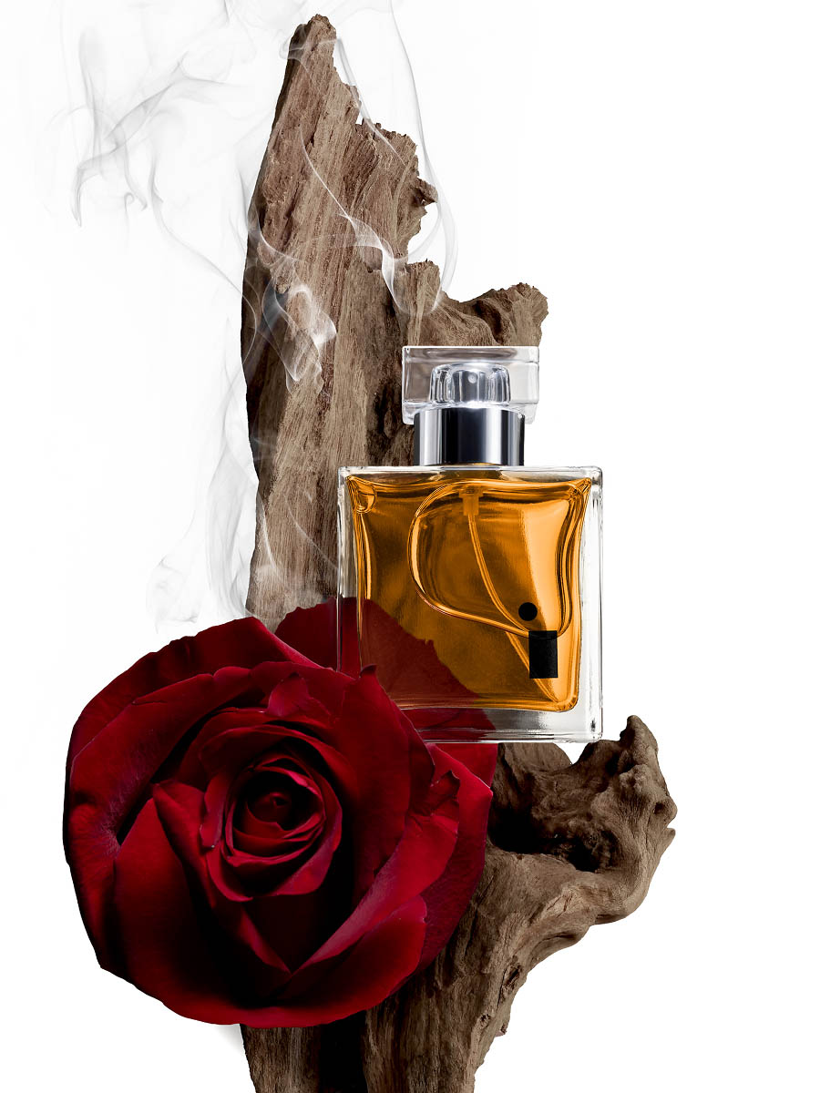 Close-up product photograph of Illuminum London perfume bottle details 6