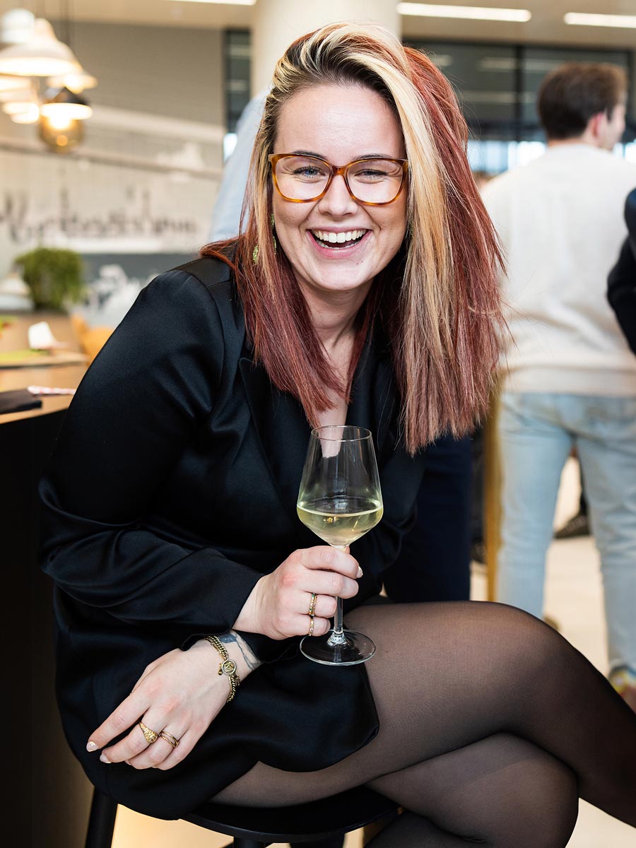 Professionals networking during the Jamestown Europe company event 3