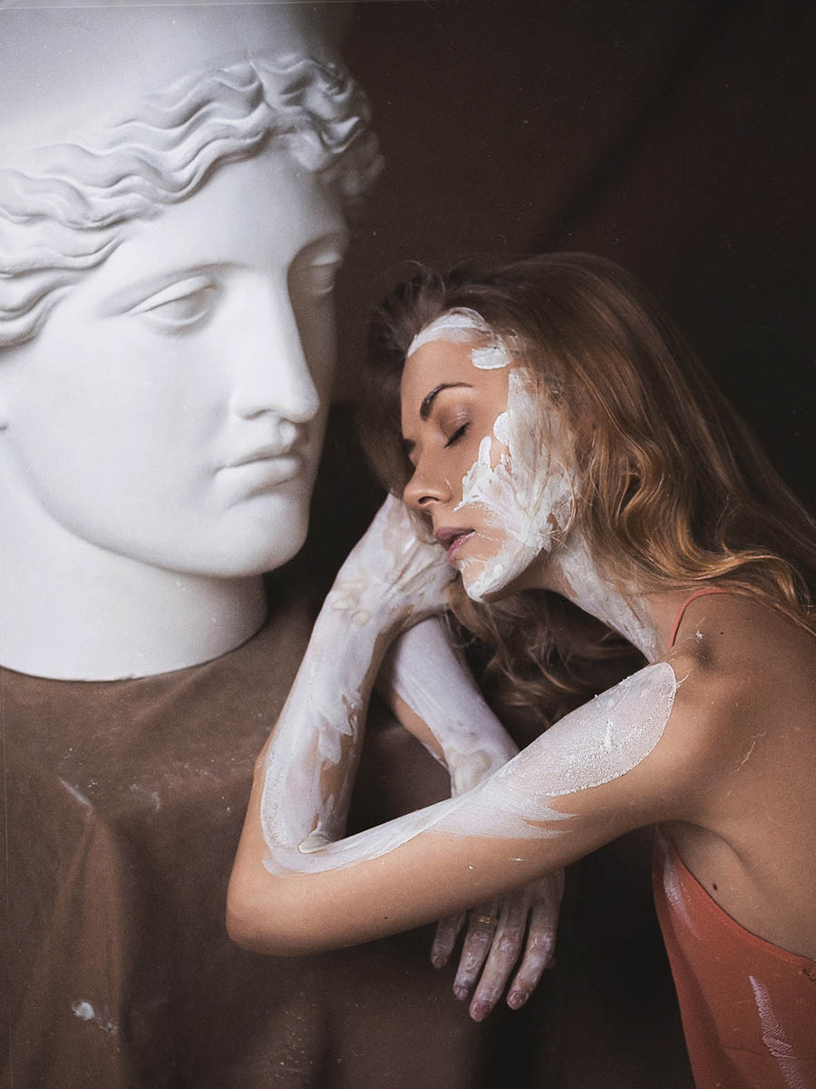 Creative model portfolio photograph inside a contemporary art studio 16