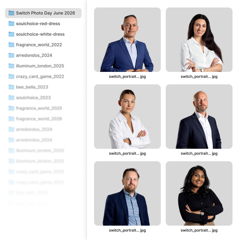 Portraits workplace and service images created as one business branding library 10