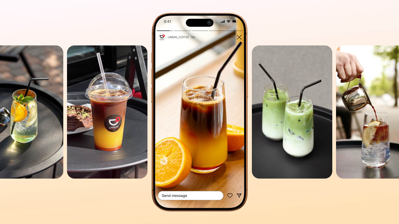 Styled table scene for restaurant social media advertising 17