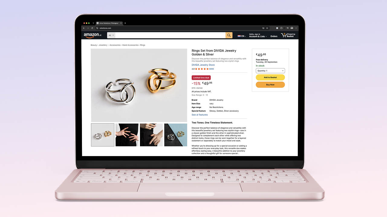 Consistent product packshots for a complete jewellery collection 19