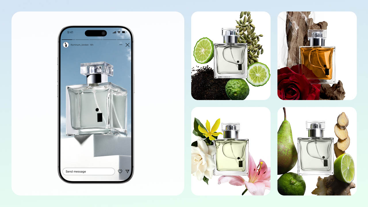 vertical perfume campaign image for social media advertising 18